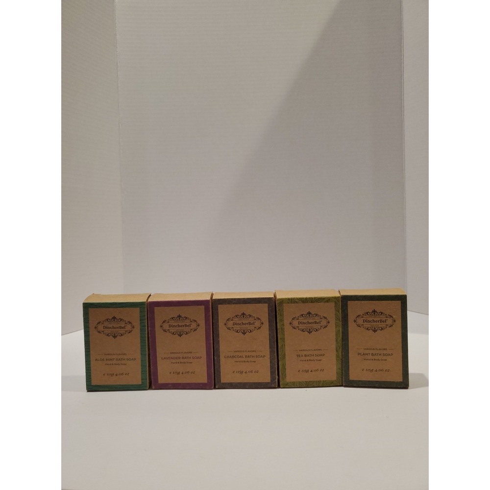 DincherBel Bath Soap Gift Set 5 Bars Assorted Scents 4.06oz Each New